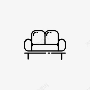室内装潢沙发家具图标图标