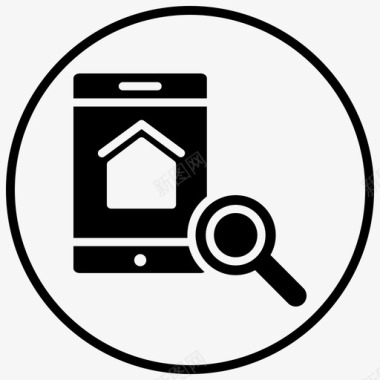 搜索家房子房地产图标图标