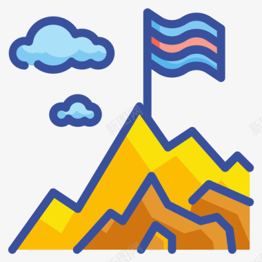 山冒险57线性颜色图标图标