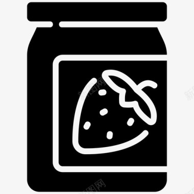 果酱食物玻璃罐图标图标