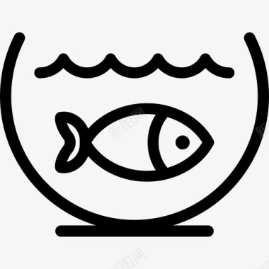 水族馆动物鱼图标图标