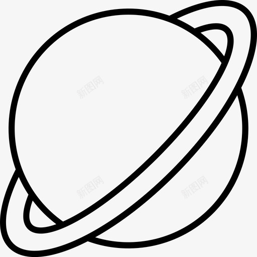 土星行星光环图标svg_新图网 https://ixintu.com 光环 土星 太空 科学单线 行星
