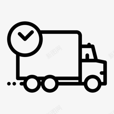 准时交货货物装运图标图标