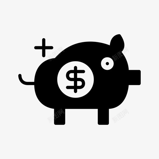 银行小猪储蓄图标svg_新图网 https://ixintu.com 储蓄 小猪 金融 银行