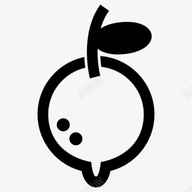 橙子食物水果图标图标