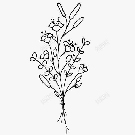 花束花自然图标svg_新图网 https://ixintu.com 春天 涂鸦 自然 花束