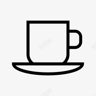 咖啡杯拉手杯马克杯图标图标