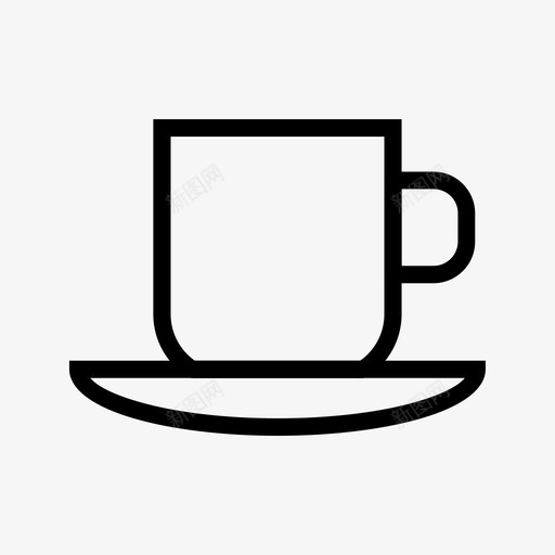 咖啡杯拉手杯马克杯图标svg_新图网 https://ixintu.com 咖啡杯 拉手 马克