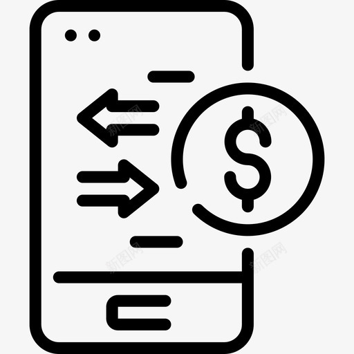 转账货币兑换直拨图标svg_新图网 https://ixintu.com 兑换 直拨 货币 转账