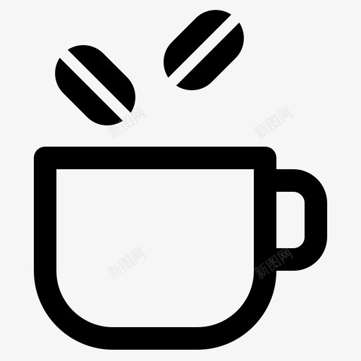 咖啡咖啡豆咖啡杯子图标svg_新图网 https://ixintu.com 公司线 咖啡 咖啡豆咖啡 杯子 茶