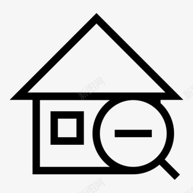 最小的房屋搜索较低的财产图标图标