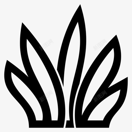 草花园绿色图标svg_新图网 https://ixintu.com 小草icon 植物 绿色 自然 花园 草