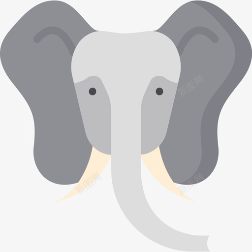 大象野生动物31平坦图标svg_新图网 https://ixintu.com 大象 平坦 野生动物31
