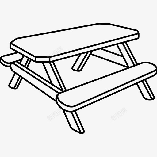 木制野餐桌图标svg_新图网 https://ixintu.com 木制 野餐 餐桌
