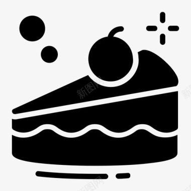 蛋糕片烘焙食品甜点图标图标