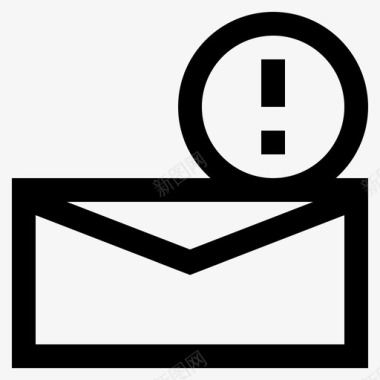 电子邮件警告业务文档图标图标