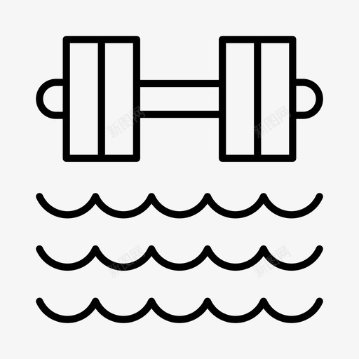 水上有氧运动水上海滩图标svg_新图网 https://ixintu.com 夏季 水上 水上有氧运动 海滩 游泳池
