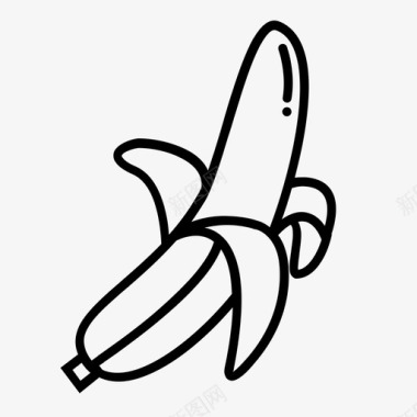香蕉新鲜水果图标图标