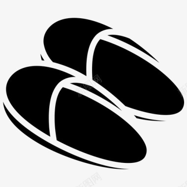 拖鞋舒适鞋类图标图标