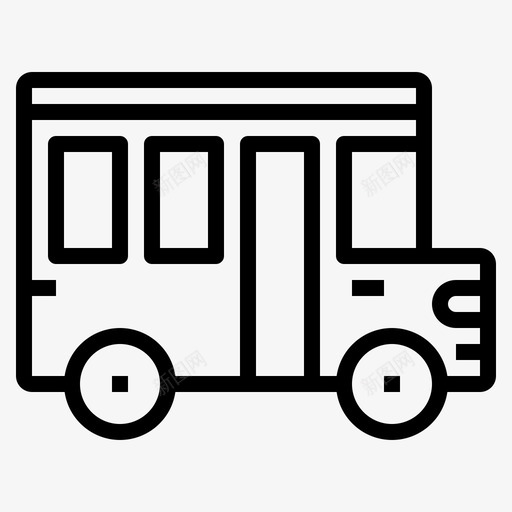 校车13号车厢直线图标svg_新图网 https://ixintu.com 13号 校车 直线 车厢