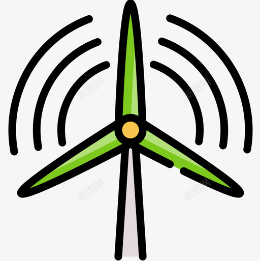 风力涡轮机智能城市24线性颜色图标svg_新图网 https://ixintu.com 城市 智能 涡轮机 线性 颜色 风力
