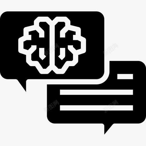 聊天大脑概念2填充图标svg_新图网 https://ixintu.com 填充 大脑概念2 聊天