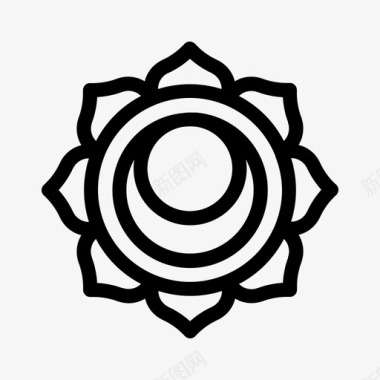 svadhisthana脉轮冥想图标图标