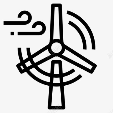 风力发电厂工程工厂图标图标