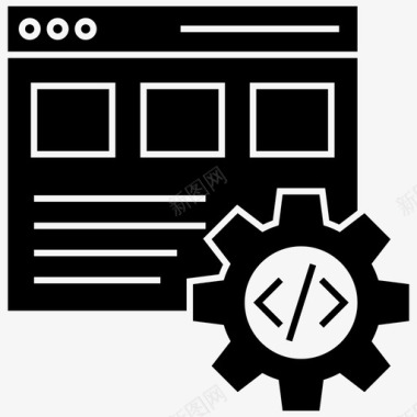 网站开发网页开发软件工程图标图标