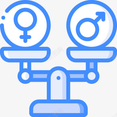 性别平等女权主义22蓝色图标图标