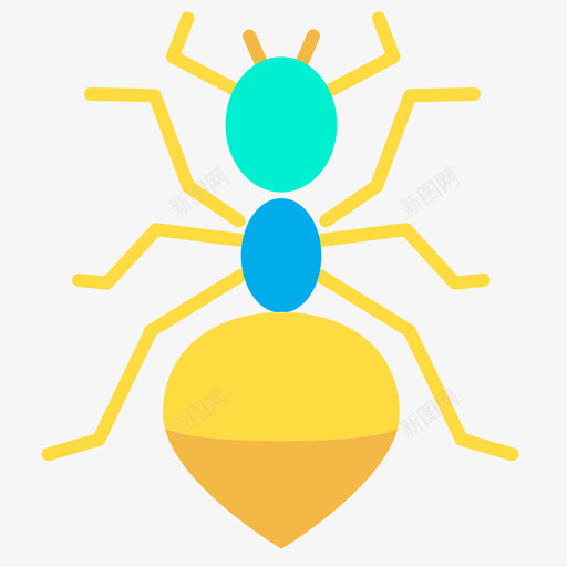 蚂蚁昆虫34扁平图标svg_新图网 https://ixintu.com 扁平 昆虫 蚂蚁