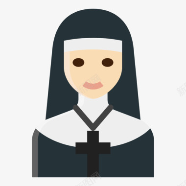 修女职业妇女2公寓图标图标