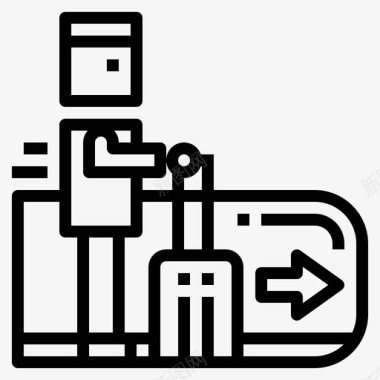 自动扶梯机场楼梯图标图标