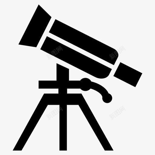 望远镜天文学镜头图标svg_新图网 https://ixintu.com 天文学 太空 望远镜 观察 视野 镜头