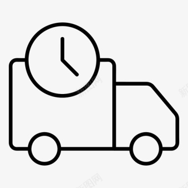 交货时间时间表装运图标图标