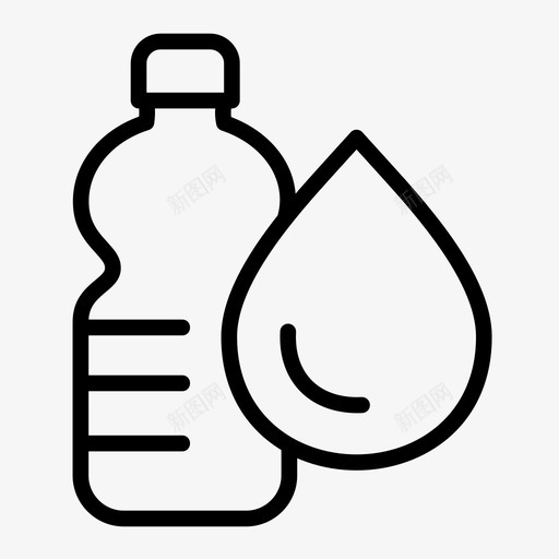 补水瓶子饮料图标svg_新图网 https://ixintu.com 健康 水瓶 瓶子 补水 锻炼 饮料