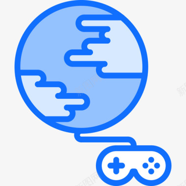 在线游戏视频游戏14蓝色图标图标