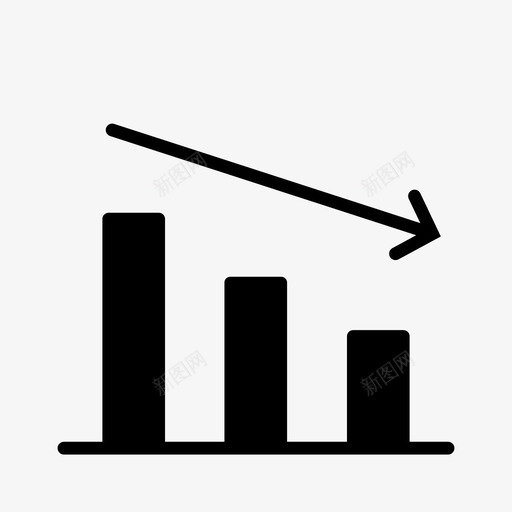 图表递减分析减少图标svg_新图网 https://ixintu.com 业务字形 减少 分析 图表 图表递减 统计