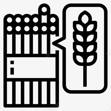 秸秆塑料污染1线性图标图标