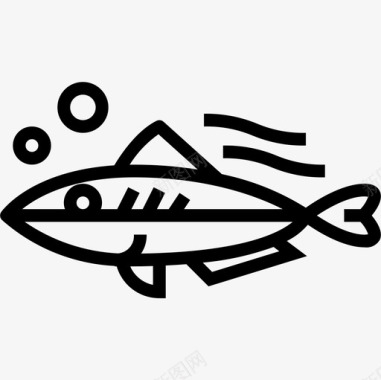 鲭鱼海鲜直系图标图标