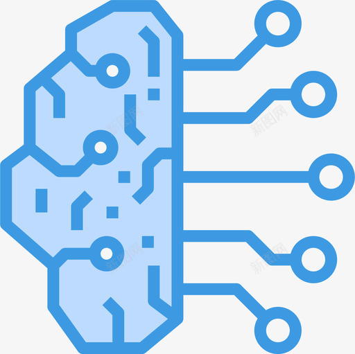 人工智能大脑概念5蓝色图标svg_新图网 https://ixintu.com 人工智能 大脑 概念 蓝色