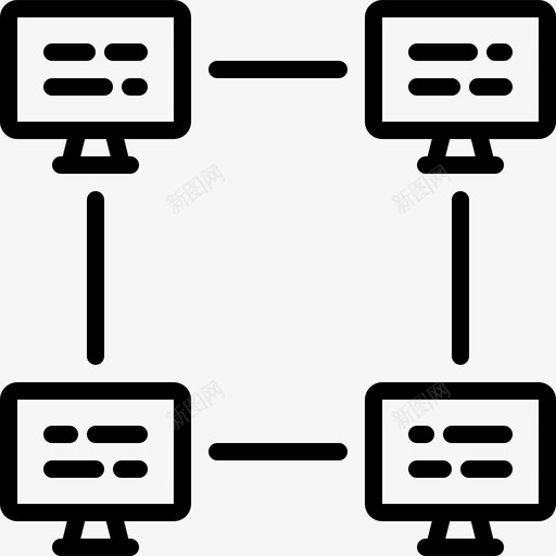 网络计算机51线性图标svg_新图网 https://ixintu.com 线性 网络 计算机