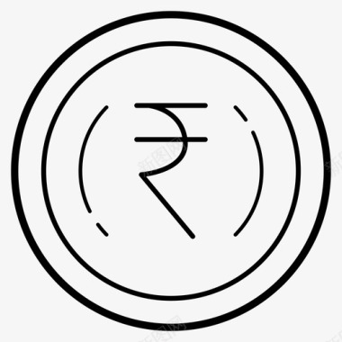 货币现金印度文图标图标