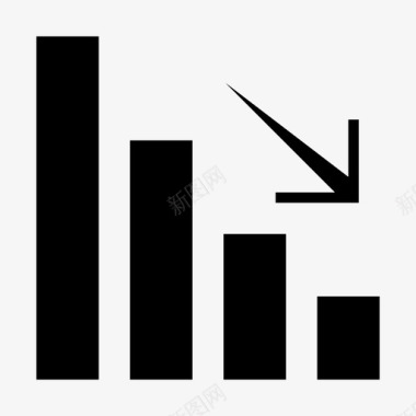分析减少下降图标图标