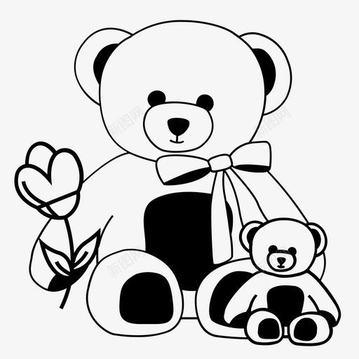 熊妈妈节假日母亲节图标svg_新图网 https://ixintu.com 假日 母亲节 熊妈妈节 节日熊