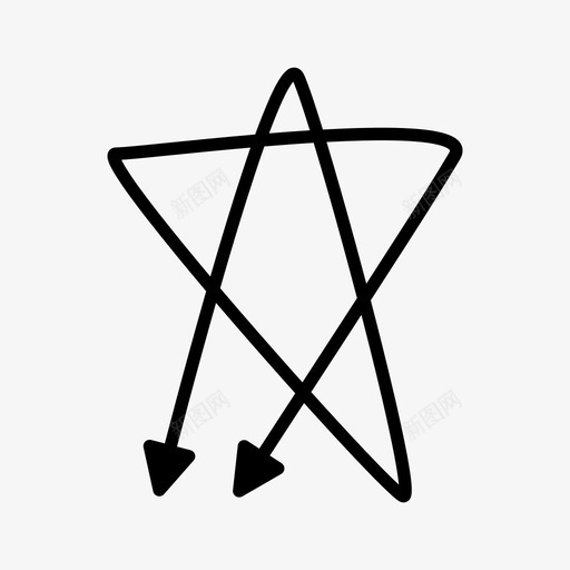 星形箭头方向图标svg_新图网 https://ixintu.com 导航 方向 星形 箭头 粗体