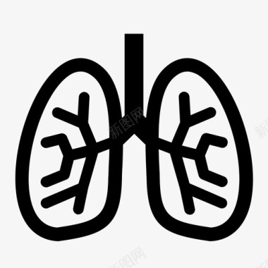 肺解剖学健康图标图标