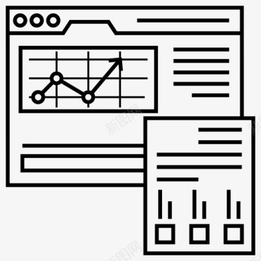 在线分析商业分析商业信息图图标图标