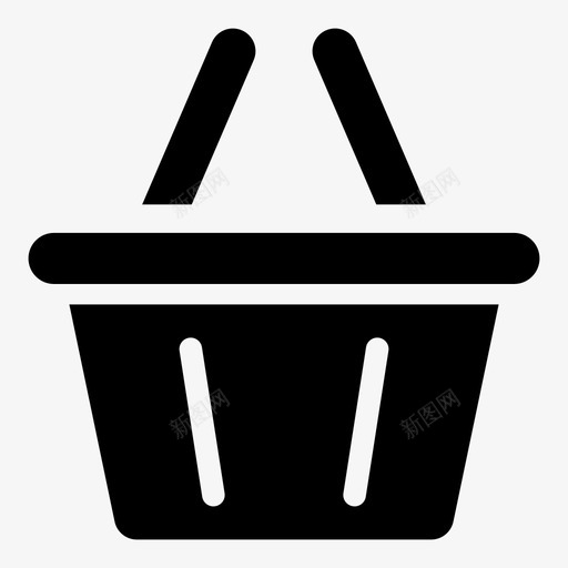 篮子手推车市场图标svg_新图网 https://ixintu.com 商店 市场 手推车 篮子 购物 超市 销售