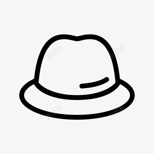 帽子时尚软呢帽图标svg_新图网 https://ixintu.com 冬天 帽子 时尚 软呢帽